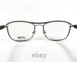 JF Rey Eyeglasses Frames JF2816 0550 Ruthenium Gray Yellow Rectangle 53-19-145