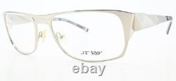 JF Rey Glasses JF2319 1111 58-18 136 Silver Chrome Metal Look Rectangle Square