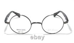 John Lennon JL-1137-3 Round Glasses Frame Matte Silver/Gray Demi Made in Japan