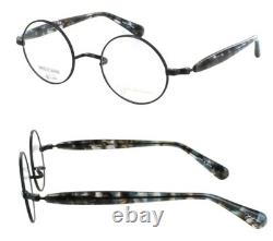 John Lennon JL-1137-4 Round Glasses Frame Matte Silver/Gray Demi Made in Japan