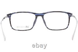 John Varvatos VJV425 Eyeglasses Frame Men's Blue Horn Full Rim Rectangular 55mm