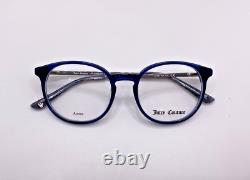 Juicy Couture JU 306 PJP Blue Silver Round Plastic Eyeglasses Frame 48-18-135
