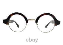Kala Eyeglasses Frames OMEGA ARSV Dark Tortoise Silver Round Full Rim 40-25-135