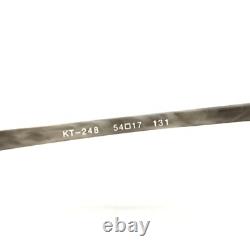 Kio Yamato KT-248 Eyeglasses Frames Gray Silver Rectangular Full Rim 54-17-131