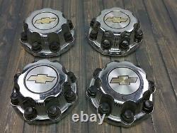 LOT 4 Chevy 2500 3500 15039488 Factory OEM Wheel Center Rim Cap Hub 8 Lug Cover