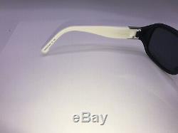 Lacoste L505S White/Black Cold Insert Full Rim Square Sunglasses Silver Accent