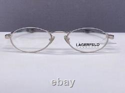 Lagerfeld Eyeglasses Frames Men Woman Round Oval Silver Half Rim France 4316