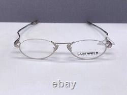 Lagerfeld Eyeglasses Frames Men Woman Round Oval Silver Half Rim France 4316