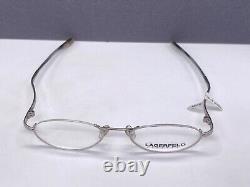 Lagerfeld Eyeglasses Frames Men Woman Round Oval Silver Half Rim France 4316