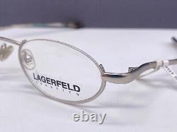 Lagerfeld Eyeglasses Frames Men Woman Round Oval Silver Half Rim France 4316