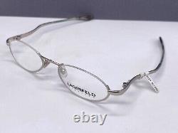 Lagerfeld Eyeglasses Frames Men Woman Round Oval Silver Half Rim France 4316