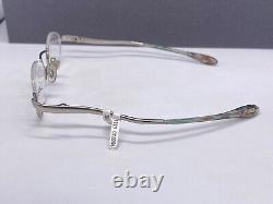 Lagerfeld Eyeglasses Frames Men Woman Round Oval Silver Half Rim France 4316