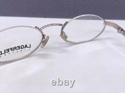 Lagerfeld Eyeglasses Frames Men Woman Round Oval Silver Half Rim France 4316