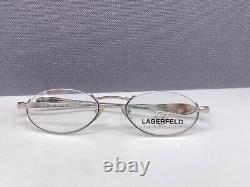 Lagerfeld Eyeglasses Frames Men Woman Round Oval Silver Half Rim France 4316