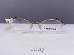 Lagerfeld Eyeglasses Frames Woman Round Oval Silver Gold Half Rim 4317 France