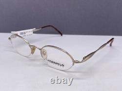Lagerfeld Eyeglasses Frames Woman Round Oval Silver Gold Half Rim 4317 France