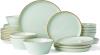 Light Pink With Rim, Microwave And Dishwasher Safe Tableware Set, 12 Pieces