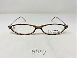 Lightec Eyeglasses Frames TECH 3330C 51-14-135 Brown/Silver Full Rim NP40
