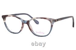 Lilly Pulitzer Bobbie TE Eyeglasses Women's Teal Full Rim Optical Frame 49mm