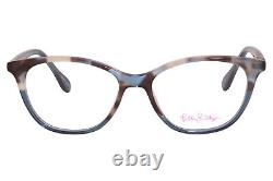 Lilly Pulitzer Bobbie TE Eyeglasses Women's Teal Full Rim Optical Frame 49mm