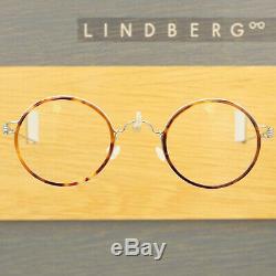 Lindberg Air Rim Harley Silver Tortoiseshell Round Eyeglasses Spectacle Frames