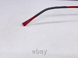 Lindberg Eyeglasses Frames woman Silver Red Rectangular half Rim 3008 Titan Slim