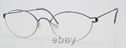 Lindberg Glasses Frame Agena Air Titanium Rim Bi-Coloured Royal Blue Silver Oval