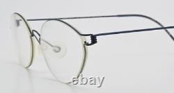 Lindberg Glasses Frame Agena Air Titanium Rim Bi-Coloured Royal Blue Silver Oval