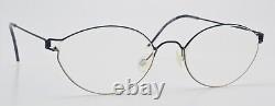 Lindberg Glasses Frame Agena Air Titanium Rim Bi-Coloured Royal Blue Silver Oval