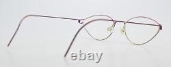 Lindberg Glasses Spectacles Air Titanium Rim Vintage Oval Magenta Satin Fine