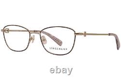 Longchamp LO2128 001 Eyeglasses Women's Black/Silver Full Rim Optical Frame 52mm