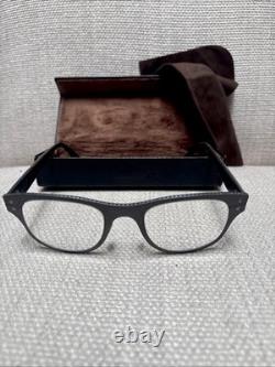 Lucas de Stael Oval Eyeglasses Frame Gray/Silver With Cloth And Case