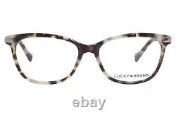 Lucky Brand VLBD231 Eyeglasses Women's White Havana Full Rim Optical Frame 52mm