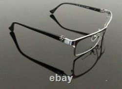 Luxury men Eyeglass metal Frame Full Rim Glasses Silver Black 003-CH