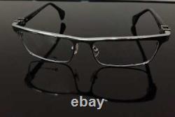 Luxury men Eyeglass metal Frame Full Rim Glasses Silver Black 005-CH
