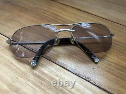 MATSUDA Aviator Sunglasses 10680 Half Rim Lenses Silver And Black Made In Japan