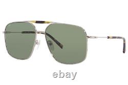 MCM MCM161S 045 Sunglasses Men's Silver/Green Lenses Pilot Shape 61mm
