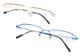 Mk Design Vintage Bar Eyeglasses Lot 2 For 1 Think 085 + 1018 Rectangle Blue
