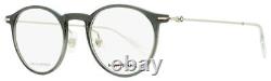 MONT BLANC MB0099O 001 Silver Round Men's 48 mm Eyeglasses