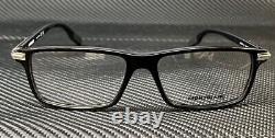 MONT BLANC MB0217O 001 Black Silver Men's 55 mm Large Eyeglasses