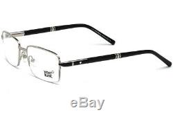 MONT BLANC MB0488 016 SHINY Silver Semi Rim Eyeglasses Frame 56-19-145 MB 488 RX