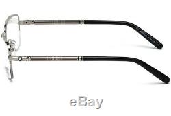 MONT BLANC MB0493 016 SHINY Silver Semi Rim Eyeglasses Frame 57-17-140 MB 493 RX
