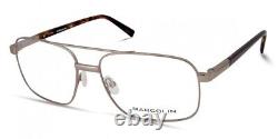 Marcolin Eyewear MA3022 008 Silver Aviator Metal Eyeglasses Frame 61-17-150