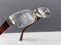 Men's Persol Eyeglasses Frames Silver Red Rectangular Half-Rim 2324 NP 157