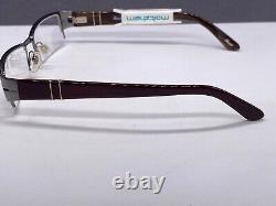 Men's Persol Eyeglasses Frames Silver Red Rectangular Half-Rim 2324 NP 157