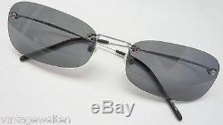 Men's Sunglasses without Rim Titanium Glasses Grey Plastic Glasses Sporty Size L