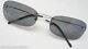 Men's Sunglasses Without Rim Titanium Glasses Grey Plastic Glasses Sporty Size L