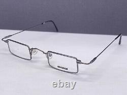 Menia Eyeglasses Frames Men Silver Square Small Lens Full Rim 4096