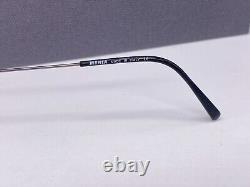 Menia Eyeglasses Frames Men Silver Square Small Lens Full Rim 4096