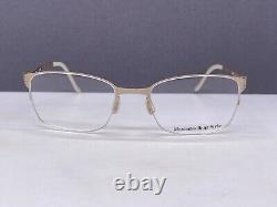 Mercedes Eyeglasses Frames Woman Silver Matte Rectangular Half Rim M 2045